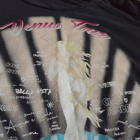 Maje Women's Size 1 (XS/S) Black Venus Goddess Tour Tara Graphic T-Shirt - Picture 6 of 15